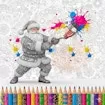 Santa Mandala Coloring Pages
